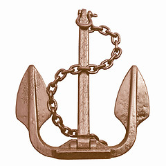 Image showing  Anchor isolated vintage