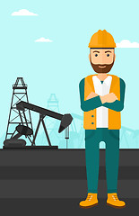 Image showing Cnfident oil worker.