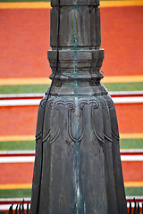 Image showing bangkok in the temple  thailand abstract cross colors roof wat  