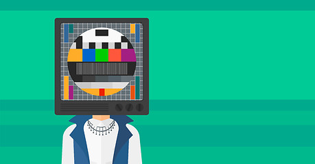 Image showing Woman with TV head.