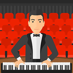 Image showing Man playing piano.