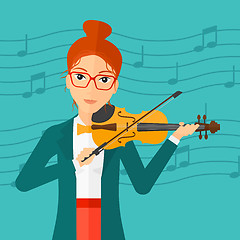 Image showing Woman playing violin.