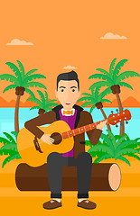 Image showing Man playing guitar.