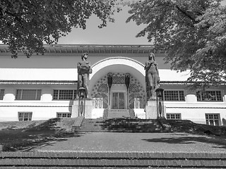 Image showing Black and white Ernst Ludwig House in Darmstadt