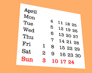 Image showing Calendar illustration