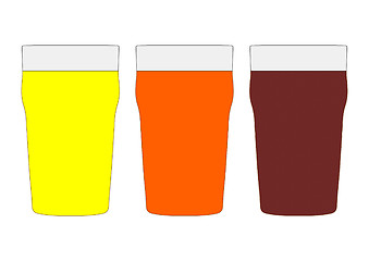 Image showing Pints of beer