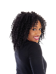 Image showing Portrait of smiling African American woman. 