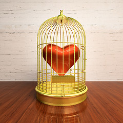 Image showing The heart enclosed in a golden cage