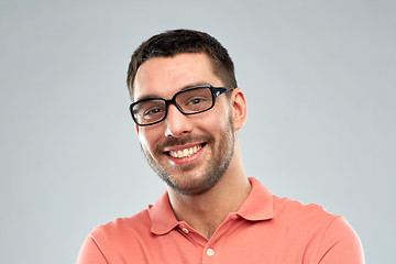 Image showing portrait of happy smiling man in eyeglasses