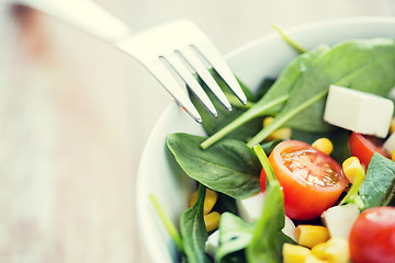 Image showing close up of vegetable salad bowl