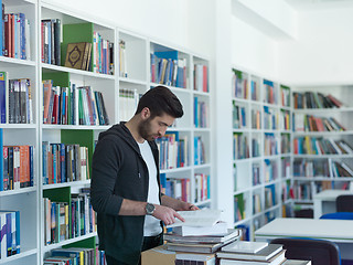 Image showing student in school library