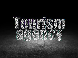 Image showing Tourism concept: Tourism Agency in grunge dark room