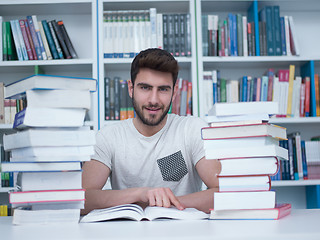 Image showing student in school library