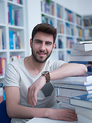 Image showing student in school library