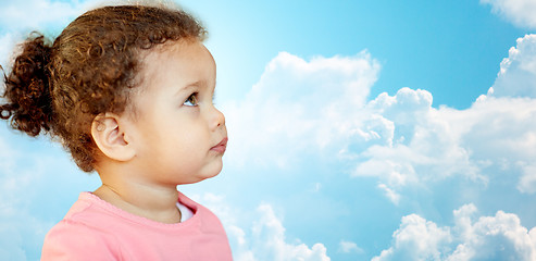 Image showing beautiful little baby girl portrait