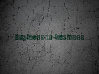 Image showing Finance concept: Business-to-business on grunge wall background