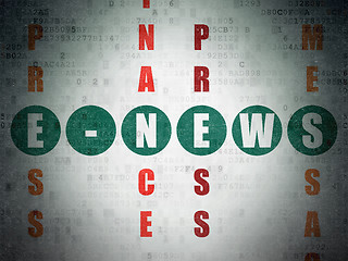 Image showing News concept: E-news in Crossword Puzzle