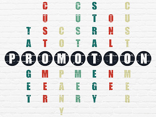 Image showing Advertising concept: Promotion in Crossword Puzzle