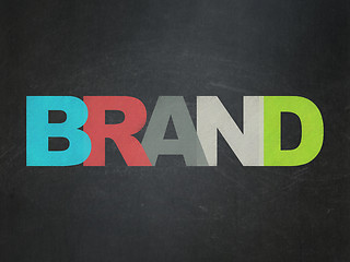 Image showing Marketing concept: Brand on School Board background