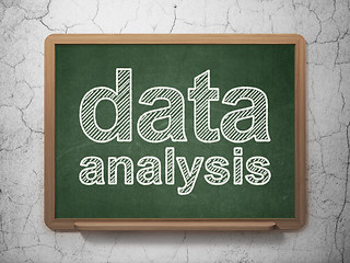 Image showing Data concept: Data Analysis on chalkboard background