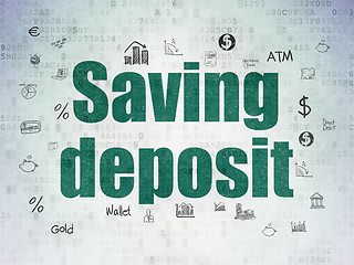Image showing Money concept: Saving Deposit on Digital Paper background