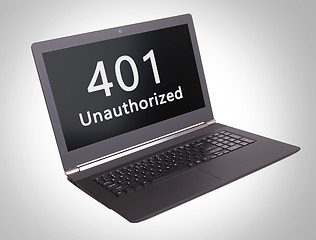 Image showing HTTP Status code - 401, Unauthorized