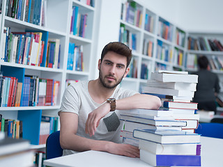 Image showing student in school library