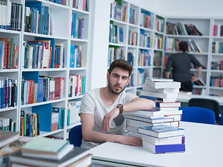 Image showing student in school library