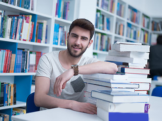 Image showing student in school library