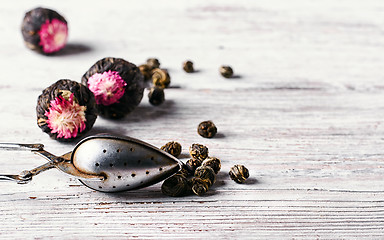 Image showing Flavored blooming tea