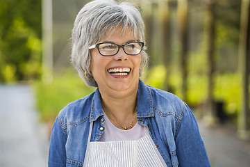 Image showing Mature woman laughing