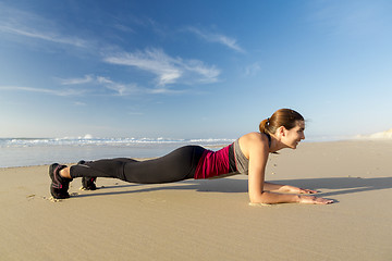 Image showing Exercise at the beach