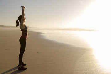 Image showing Exercise at the beach