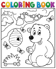 Image showing Coloring book bear theme 2