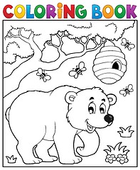 Image showing Coloring book bear theme 3