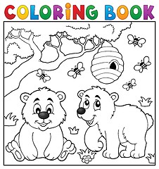 Image showing Coloring book bear theme 4