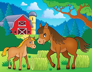 Image showing Horse with foal theme image 3