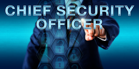 Image showing Executive Pushing CHIEF SECURITY OFFICER