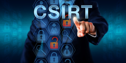 Image showing Security Manager Pressing CSIRT