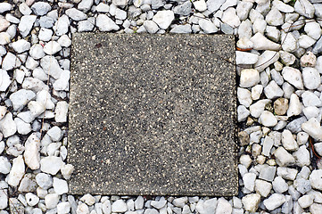 Image showing cement stepping stone