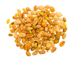 Image showing Fresh mixed salted nuts, peanut mix