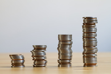 Image showing Stacks of coins