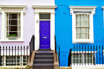 Image showing notting hill in  suburban and antique     wall door 