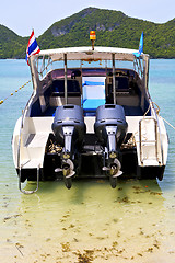 Image showing  yacht blue lagoon   stone in thailand kho sea