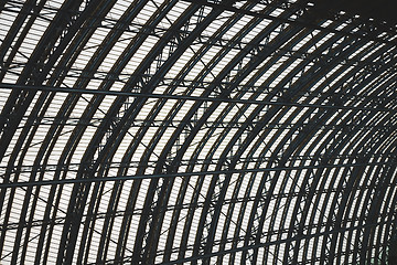 Image showing abstract metal in englan london railing  background