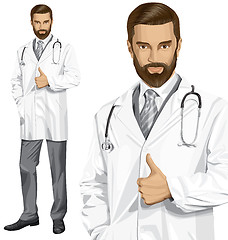 Image showing Vector Doctor With Stethoscope