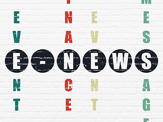 Image showing News concept: E-news in Crossword Puzzle