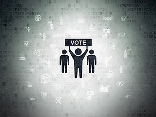 Image showing Political concept: Election Campaign on Digital Paper background