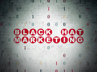 Image showing Finance concept: Black Hat Marketing on Digital Paper background