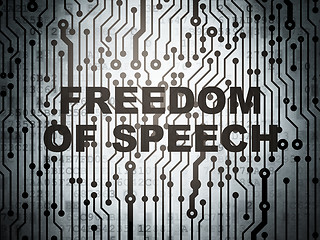 Image showing Political concept: circuit board with Freedom Of Speech